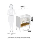 Mini Berço 3 Em 1 Com Colchão Ada Retrô 100% Mdf Espresso Móv