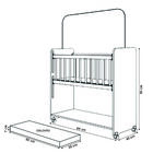 Mini Berço Compacto Portátil Para Bebê Com Grade Movel Rodízi