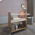 Mini Berço Compacto Portátil Para Bebê Com Grade Movel Rodízi