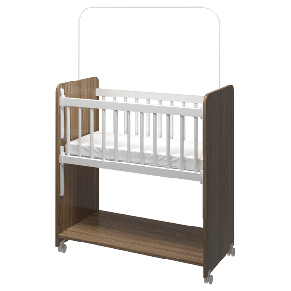 Mini Berço Compacto Portátil Para Bebê Com Grade Movel Rodízi