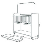 Mini Berço Compacto Portátil Para Bebê Com Rodízio Colchão Su