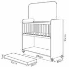 Mini Berço Grade Movel 89 Cm Outside Mobbs