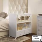 Mini Berço Moisés Com 2 Gavetas E 1 Prateleira By510 - Branco