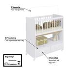 Mini Berço Moisés Com 2 Gavetas E 1 Prateleira By510 - Branco