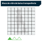 Mini Bloco de Vidro Clássico Laranja 14,6x14,6x8cm Seves Glass Block