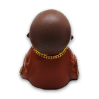 Mini Buda Da Felicidade Contemplando Prosperidade Marrom 7cm