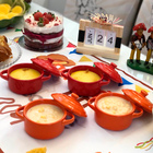 Mini Caçarola De Porcelana Farm Vermelha Lyor 8312