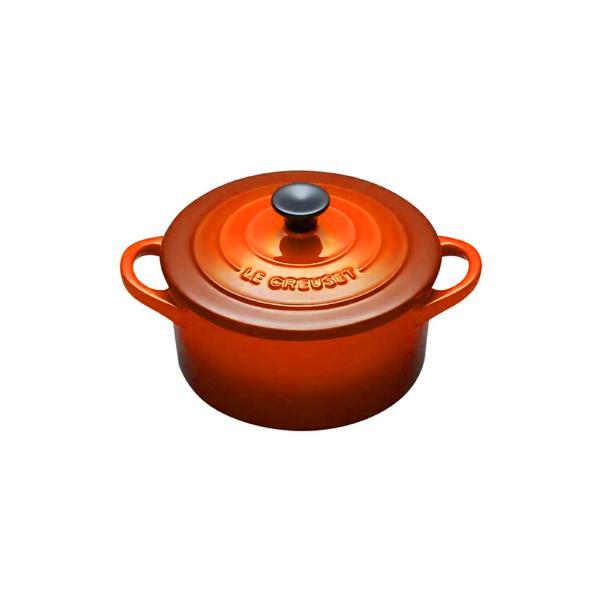 Mini Caçarola Em Cerâmica Le Creuset 14x10 6x8 2cm Laranja