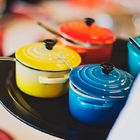 Mini Caçarola Em Cerâmica Le Creuset 14x10 6x8 2cm Laranja