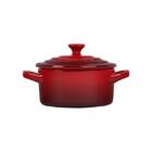 Mini Caçarola Em Cerâmica Le Creuset 14x10 6x8 2cm Vermelha