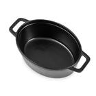 Mini Caçarola Oval Com Tampa 15,5 Cm Melamina Preta 100% Prof