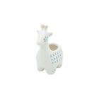 Mini Cachepot Cerâmica Animals Dots Fd Branco Peq 8 5x5x11cm