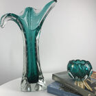 Mini Cachepot De Murano São Marcos - Cristal Esmeralda 13 5cm