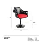 Mini Cadeira Tulipa Com Braços - Saarinen - Preto