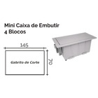 Mini Caixa De Embutir Abs 4 Blocos Facility- Tp Retratil - Pr