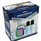 Mini Caixa De Som Portátil Karaokê Bluetooth 5w 2 Microfones