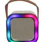 Mini Caixa De Som Portátil Karaokê Bluetooth 5w 2 Microfones