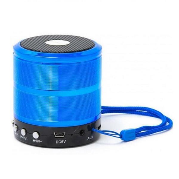 Mini Caixa De Som Portátil Para Celular Azul Ws-887