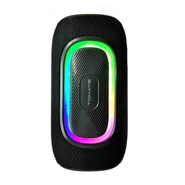Mini Caixa De Som Sem Fio Led Rgb Radio Bluetooth - Preto