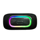 Mini Caixa De Som Sem Fio Led Rgb Radio Bluetooth - Preto