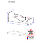 Mini Cama Algodão Doce Com Colchão 150cmx70cm 100% Mdf Multim