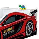 Mini Cama Carro Juvenil Com Baú Vermelha Vitamov