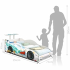 Mini Cama Carro Premium Branco Com Colchão