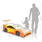 Mini Cama Carros Coloridos Laranja