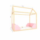 Mini Cama Casinha Montessoriana Portugal  Rosa/pinus