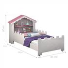 Mini Cama Castelo Encantado Branca Rosa