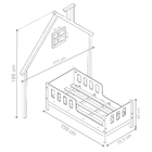 Mini Cama E Moldura De Parede Casa Poly Madeira E Rosê
