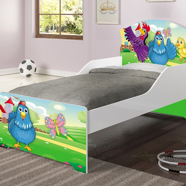 Mini Cama Infantil  Cocoricó Com Colchão