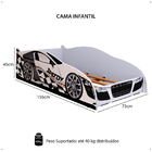 Mini Cama Infantil Carro Corrida Speedy MDF Montessoriana Pro