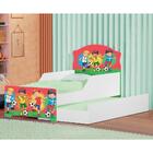 Mini Cama Infantil Com Auxiliar Pop Meninos Futebol Com Colch