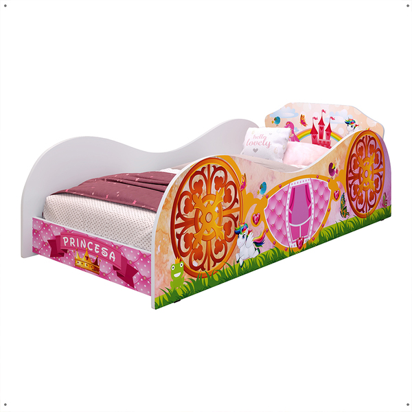 Mini Cama Infantil com Colchão Montessoriana MDF Proteção Lat