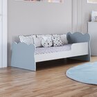 Mini Cama Infantil Com Proteção Lateral 1590 Baby  Branco/azul