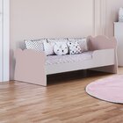 Mini Cama Infantil Com Proteção Lateral 1590 Baby  Branco/rosa