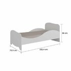 Mini Cama Infantil Com Proteção Lateral Em Mdf Uli  Branco Br