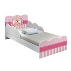 Mini Cama Infantil Com Proteção Lateral Urso Rosa Nuvem Valen