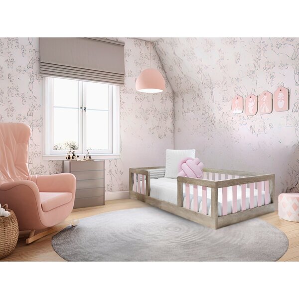 Mini Cama Infantil Montessoriana Marina Rosa/madeirado