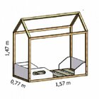 Mini Cama Infantil Montessoriana Zoe Branco Fosco/madeira Pin