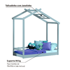 Mini Cama Infantil Montessoriano Com Telhado V Casinha Em Mad