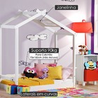 Mini Cama Infantil Montessoriano Com Telhado V Casinha Em Mad