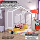 Mini Cama Infantil Montessoriano Com Telhado V Casinha Em Mad