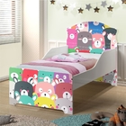 Mini Cama Infantil Pop Aquarela Dos Ursinhos Com Colchão