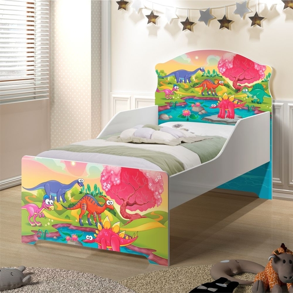 Mini Cama Infantil Pop Parque Dos Dinos Com Colchão