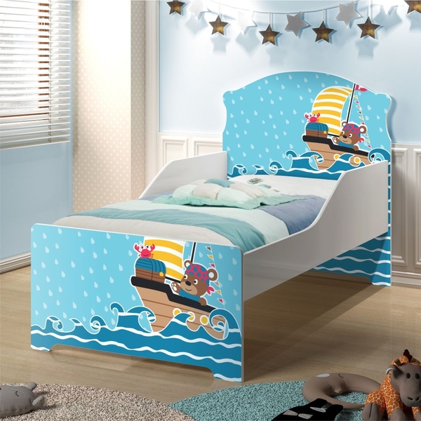 Mini Cama Infantil Pop Pirata De Pelúcia Com Colchão