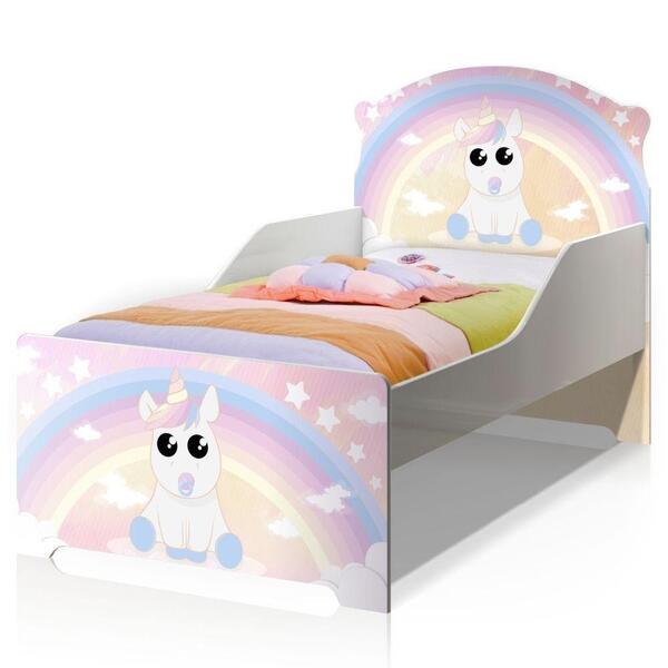 Mini Cama Infantil Pop Unicórnio Criança Com Colchão
