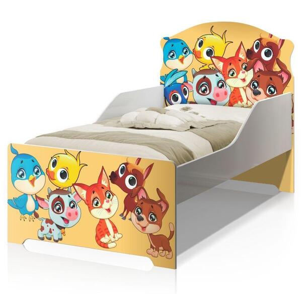 Mini Cama Infantil Pop Zoológico Com Colchão