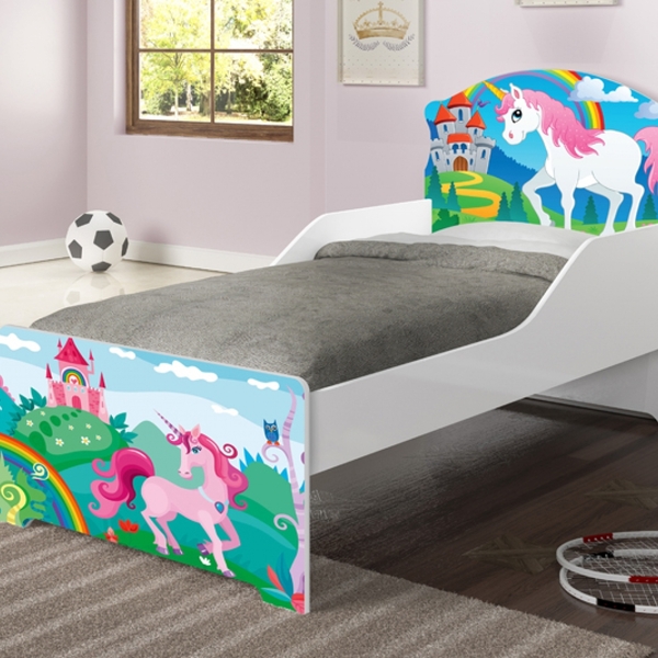 Mini Cama Infantil Unicornio  Com Colchão